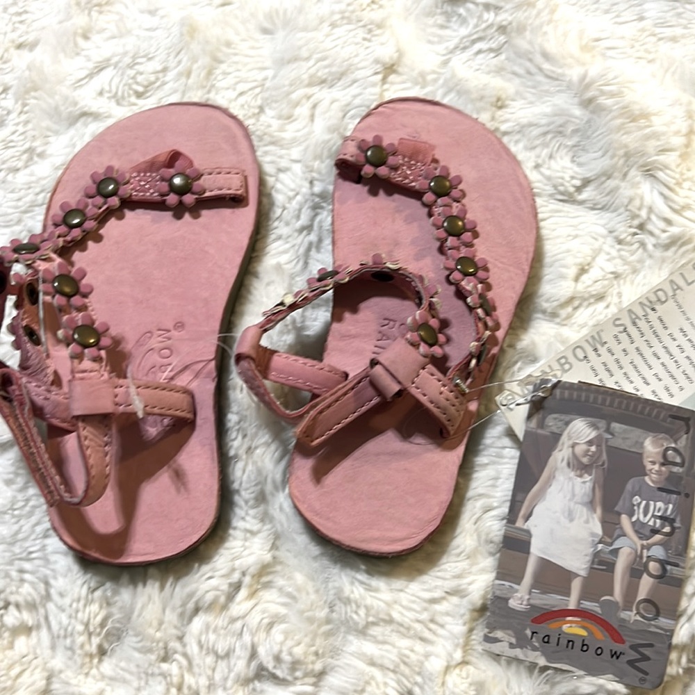 Brand new RAINBOW slippers for a toddler girl
